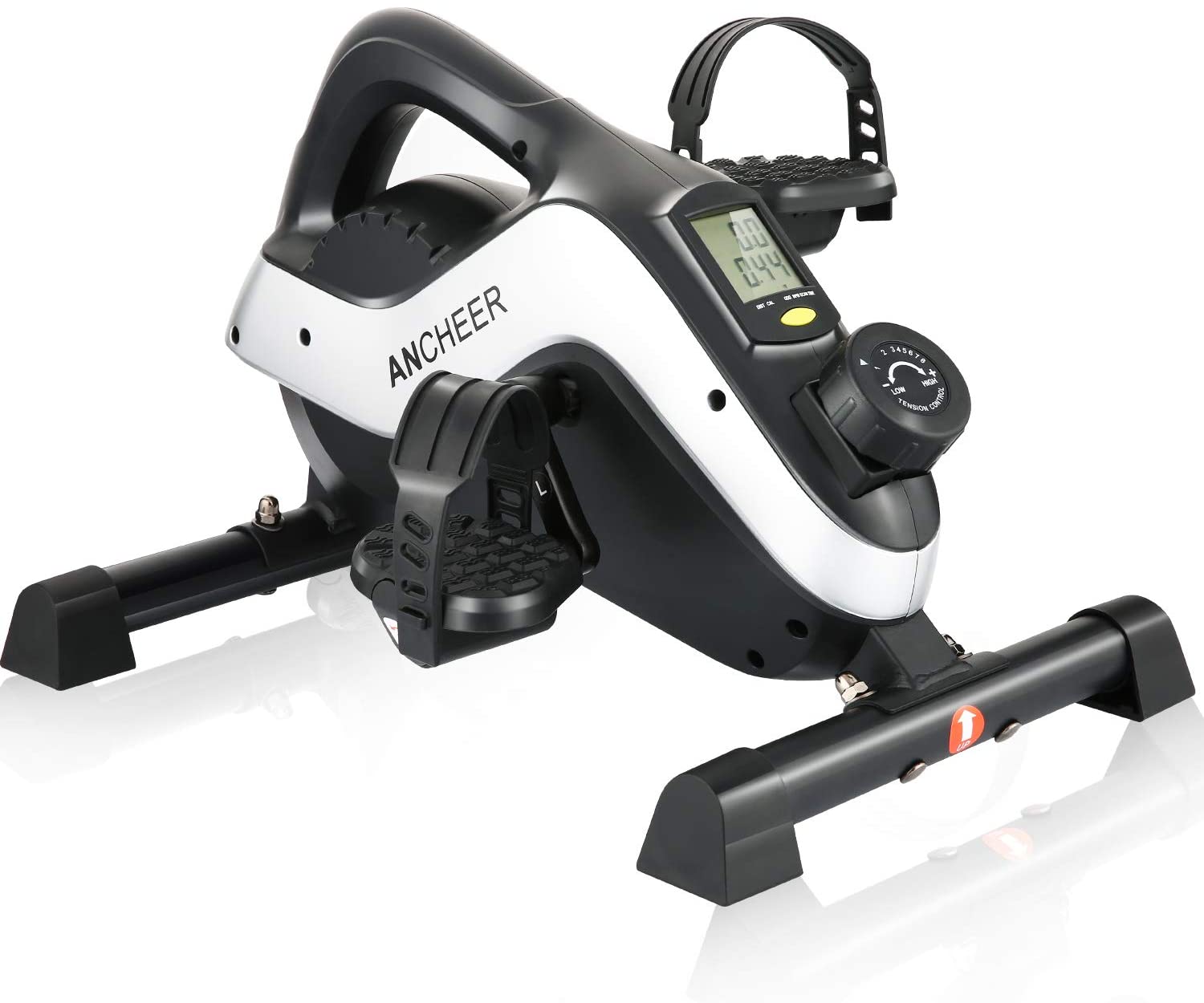 Pedaltrainer mit sichtbarer Schwungmassenabdeckung